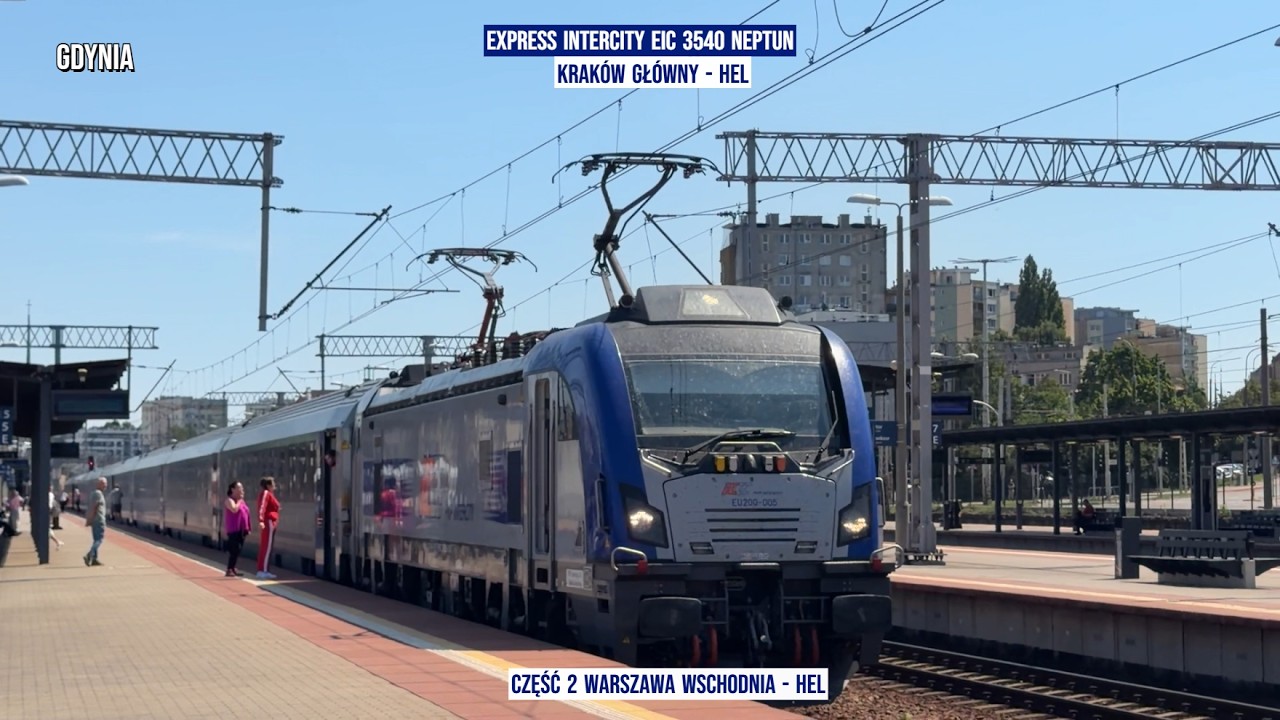 Train 200 km/h Express InterCity EIC 3540 NEPTUN Krak&oacute;w Gł&oacute;wny - Hel Część 2 rear view