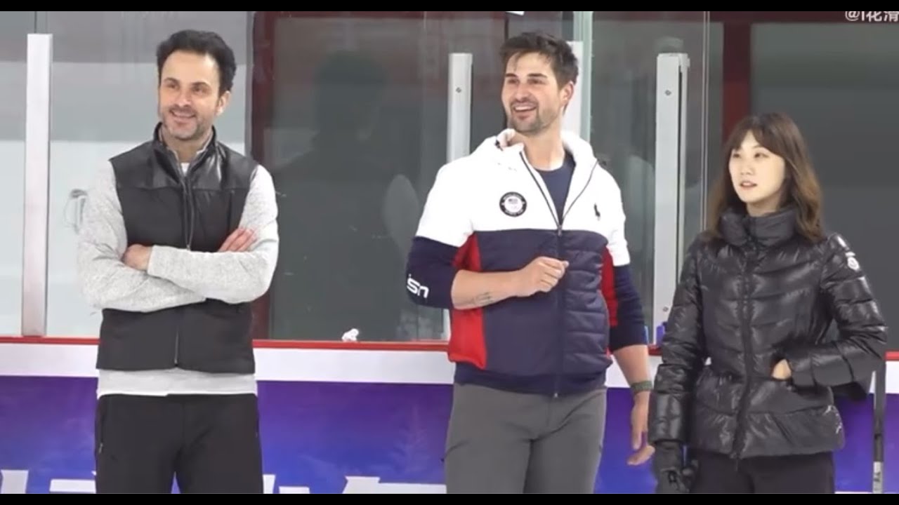 Patrice Lauzon and Zachary Donohue with Team China March 2023
