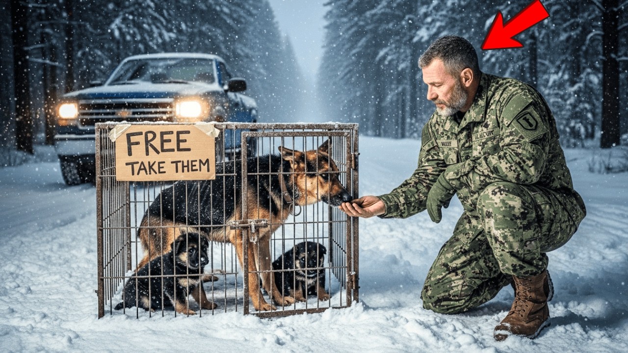 A Navy SEAL Found a Freezing Mother Dog and Her Puppies in a Cage – What He Did Next Changed Lives