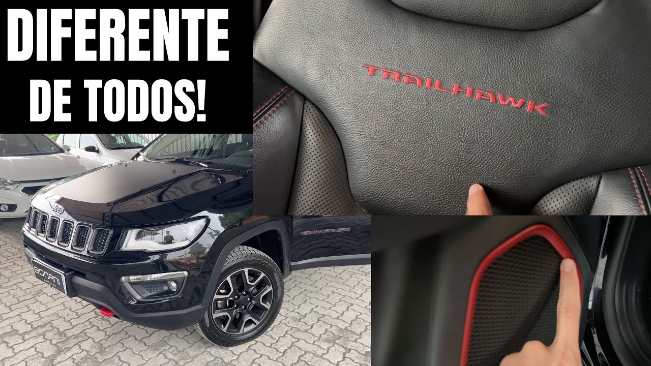 INTERIOR JEEP COMPASS TRAILHAWK 2.0 TURBO DIESEL 4X4 2020! TODOS OS DETALHES!