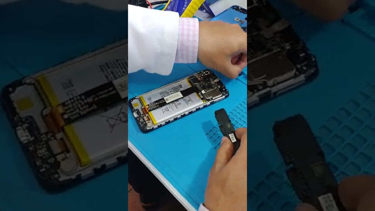 reparación de xiaomi redmi 9c en corto y con una línea del conector fpc de pantalla ol