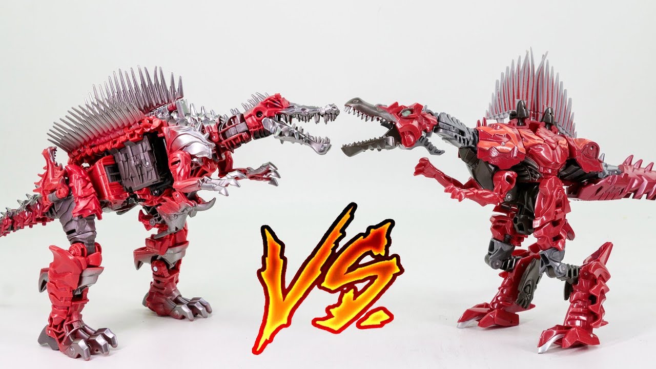 Transformers Movie Dinobot TLK Voyager Scorn VS AOE Oversized Scorn Spinosaurus Dinosaur Robot Toys