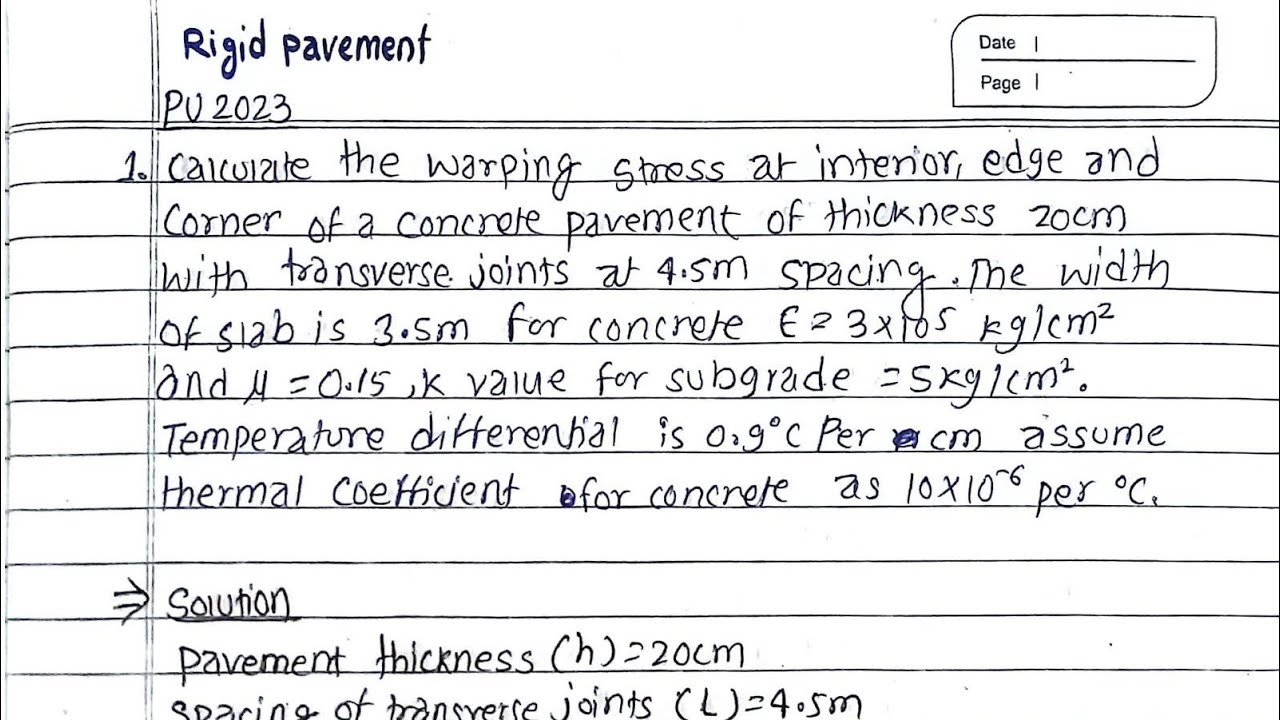 Unit:5 | Road Pavement | Rigid Pavement Road Design | Prashant YT |PU 2023| Very Important Question