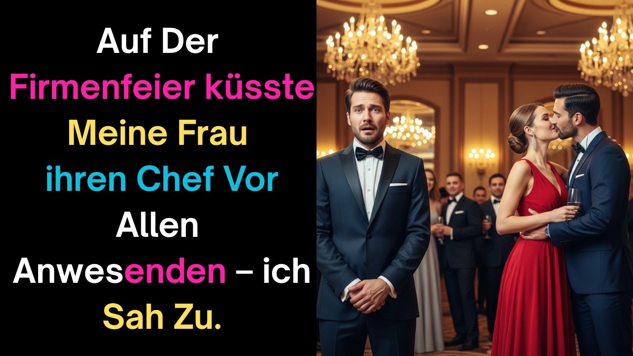 Auf der Firmenfeier küsste meine Frau ihren Chef vor allen Anwesenden – ich sah zu