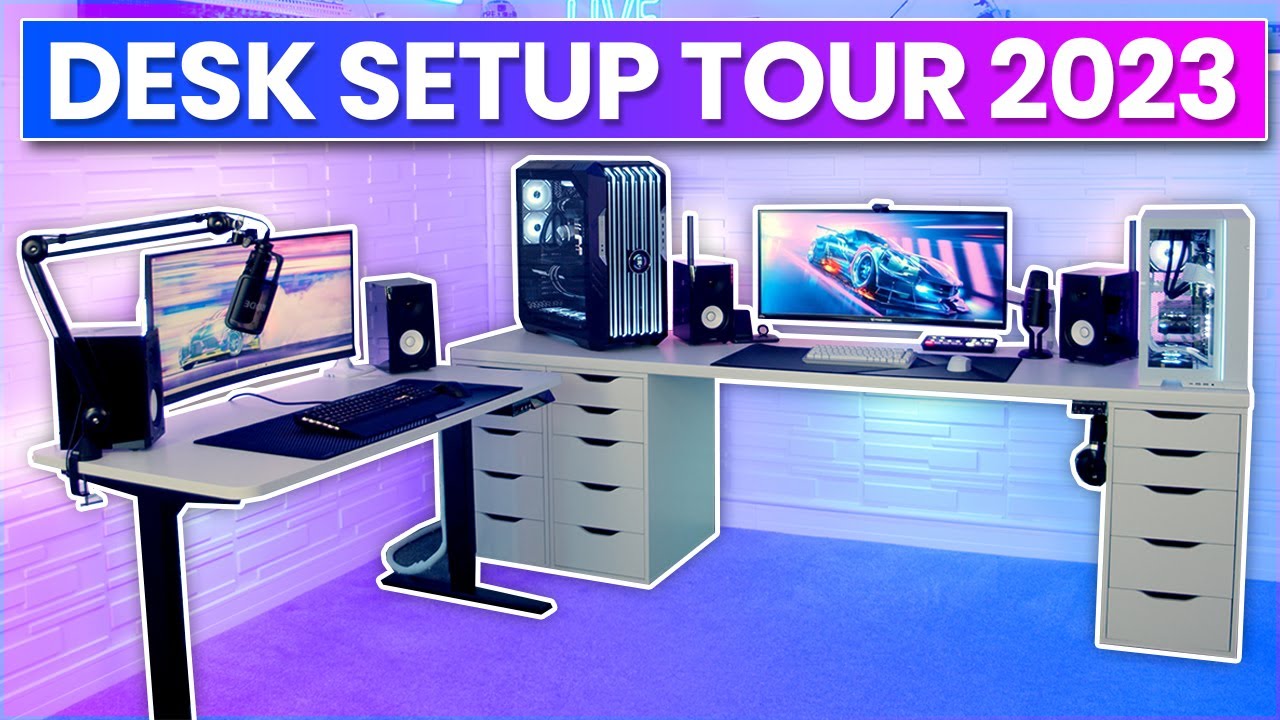 Desk Setup Tour 2023 - The Ultimate IKEA Desk and Standing Desk Combination