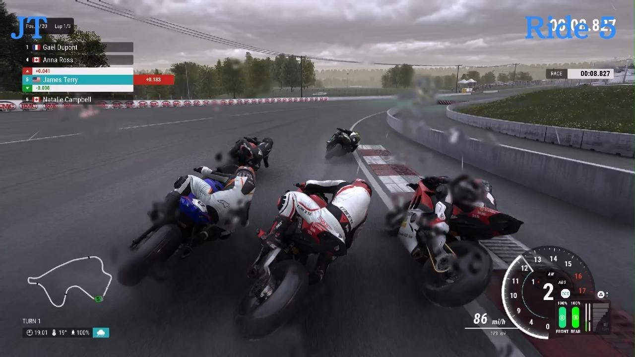 RIDE 5-PS5-CTMP GP Circuit Race #2-Not Pretty In Rain But JT Will Take It On A Ducati Panigale V4-R
