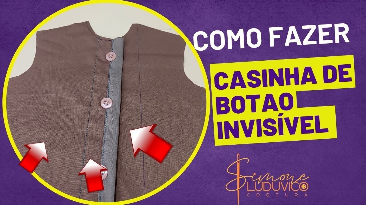 COMO FAZER CASINHA DE BOTÃO COM A COSTURA RETA (Não precisa de zig zag)