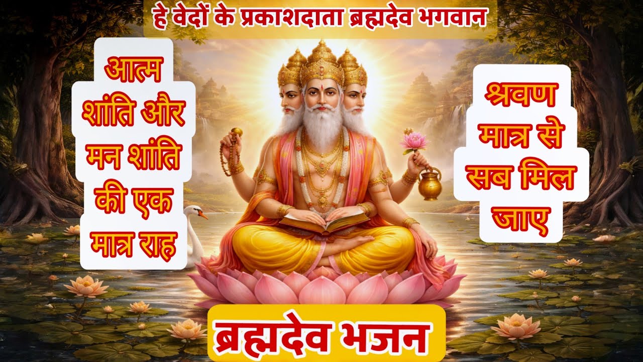 हे वेदों के प्रकाशदाता | ब्रह्मदेव भगवान भजन | ज्ञान-बुद्धि-विवेक देने वाला दिव्य भक्ति गीत | 