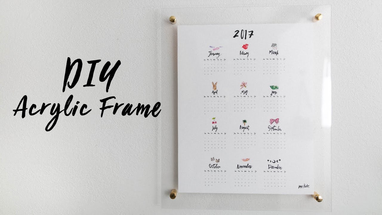 DIY Acrylic Frame Calendar and Whiteboard