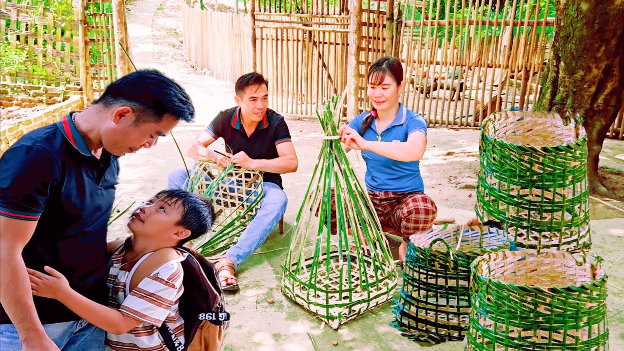 Single mother Bamboo basket design with Anh Men _ Thanh Binh's new school year journey. 