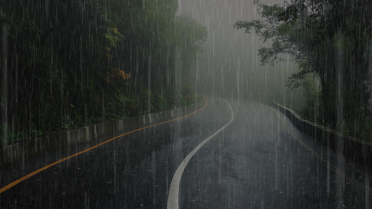 Fall Asleep Naturally in 3 Minutes with Heavy Rain and Thunder on a Forest Road
