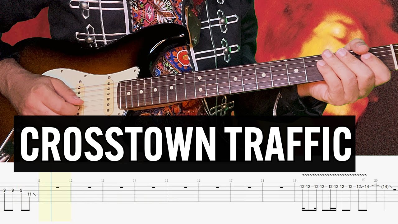 Crosstown Traffic Jimi Hendrix Guitar Tab Cover Lesson Tutorial