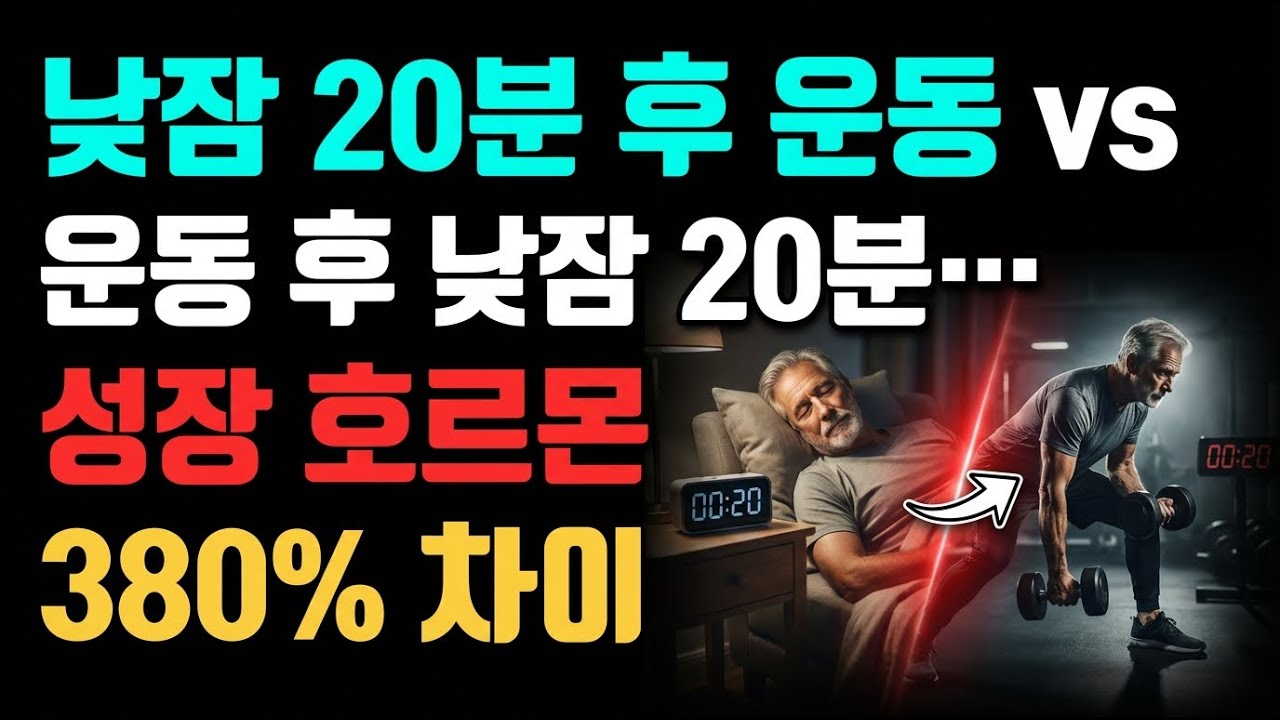 낮잠 20분 후 운동 vs 운동 후 낮잠 20분… 성장 호르몬 380% 차이