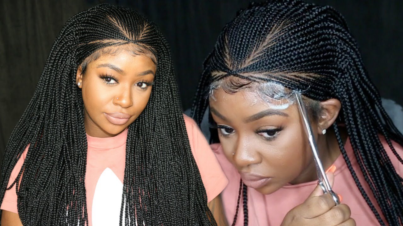 10 Minute Braids | Realistic Cornrow Braided Lace Wig Install | Express Wig Braids