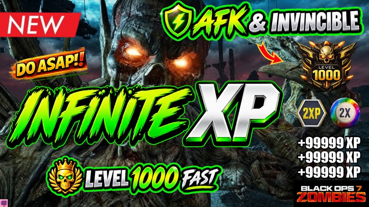 *NEW* BO7 BROKEN INFINITE XP GLITCH! AFK LEVEL 1000 FAST + SOLO MAX EVERYTHING | BO7 ZOMBIES