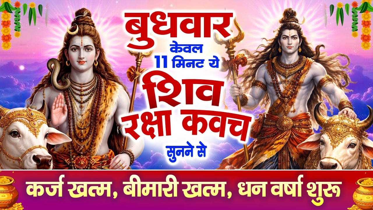 बुधवार को सिर्फ 11 मिनट शिव रक्षा कवच सुनने से आपके दुख दुश्मन रोग ख़त्म होंगे और धन का मार्ग खुलेगा