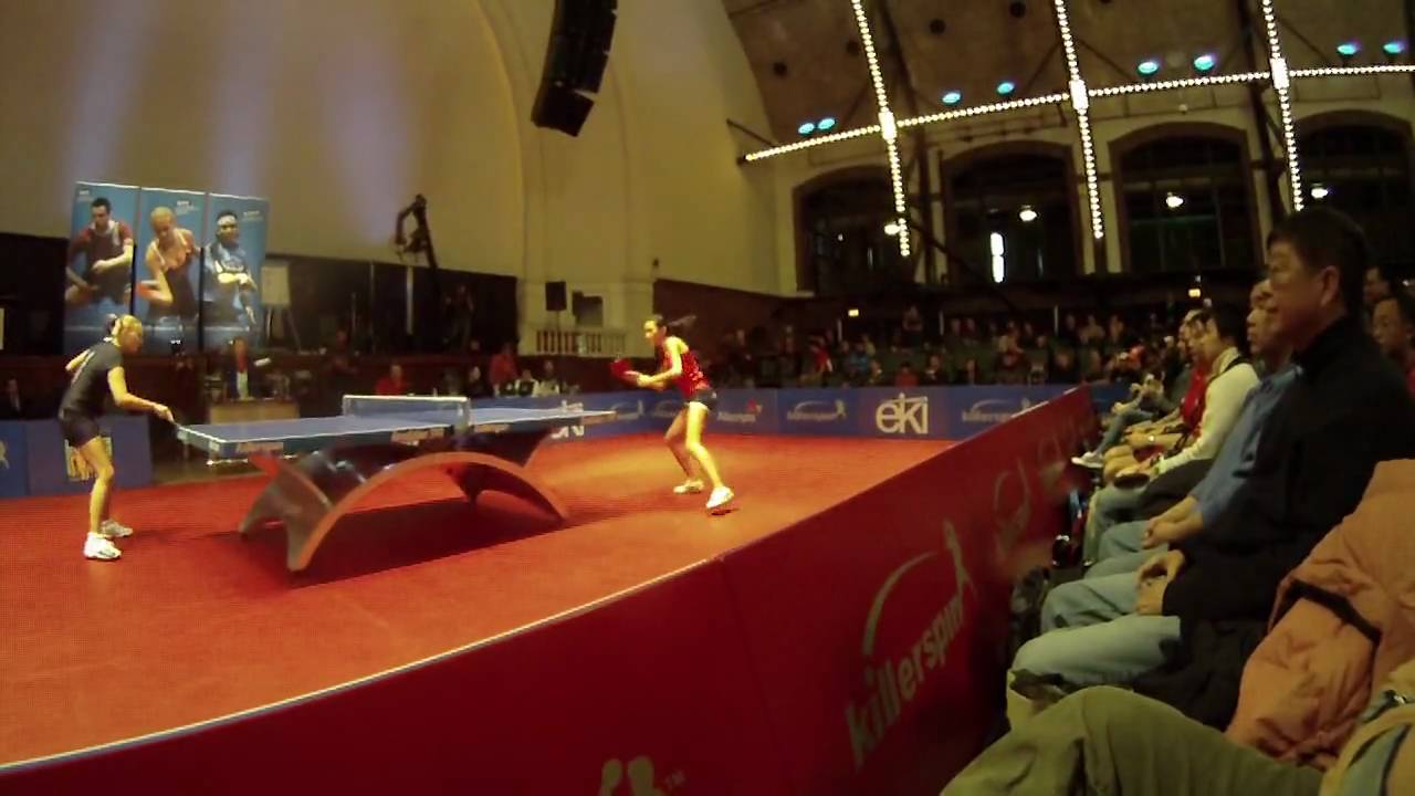 Gina Pota vs Sooyeon Lee @ killerspin spinvitational 2009 on gopro