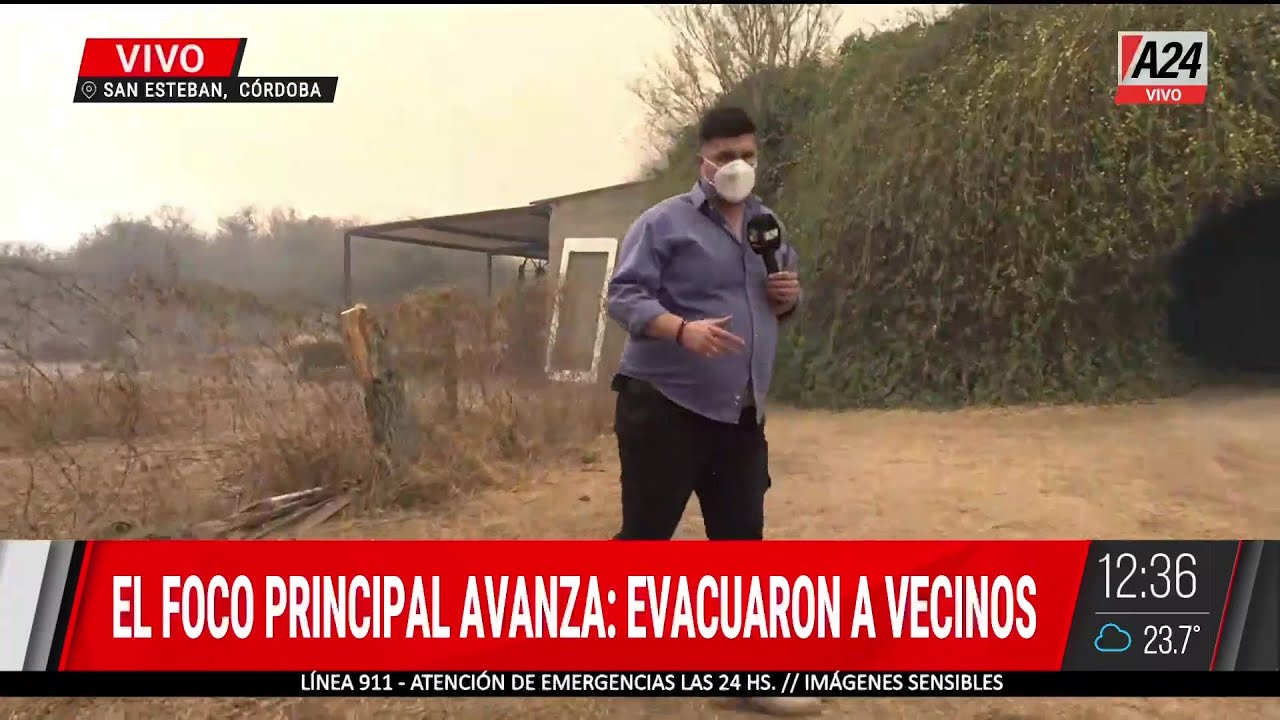 ⚠️ FUEGO EN CÓRDOBA: SACAN ANIMALES Y SE LLEVAN LO QUE PUEDEN