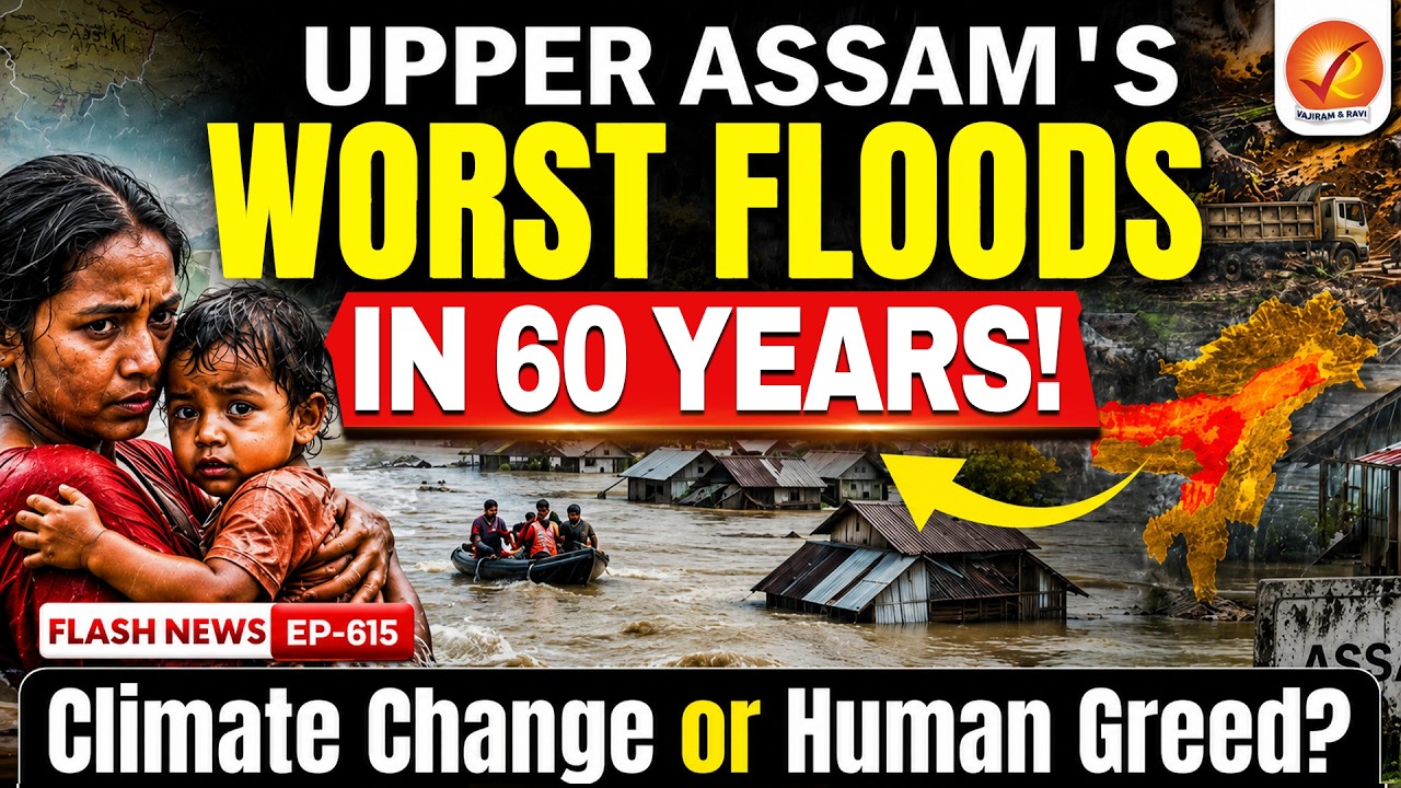 Assam Floods 2026 Explained | Why Assam Floods Every Year? | Brahmaputra Floods | Vajiram and Ravi