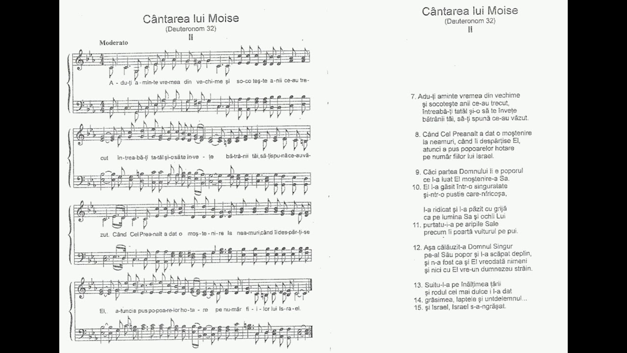 Cântarea lui Moise (Deut.32) partea IIa #CantarileBibliei #PsalmiiCantati
