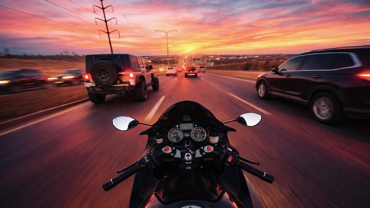 Kawasaki Ninja POV | Blue Hour Riding | Pastel Skies & Quiet Road Sound