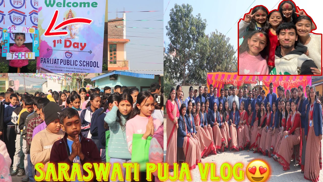 Fire Dance Vayo Parijat Public School Ma 😱🔥|| Saraswati Puja ma Vlog Garaudai Kta Kt sanga❤️