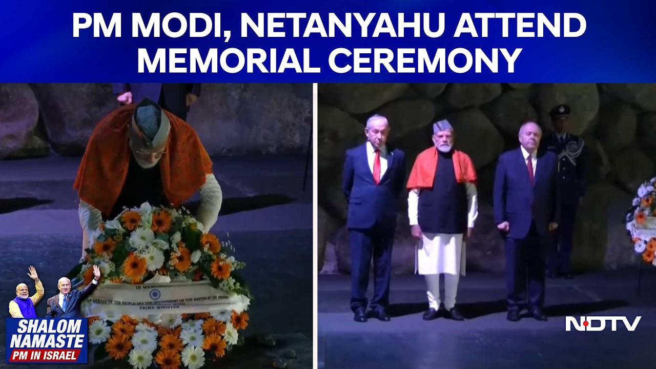 PM Modi, Israeli PM Netanyahu Attend Memorial Ceremony At Yad Vashem | Jewish Victims