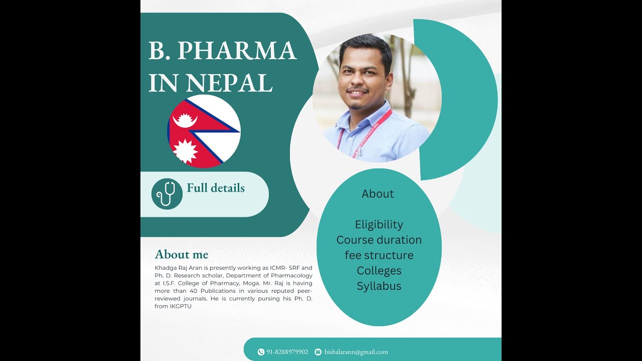 B. Pharmacy course details in Nepal  , Eligibility, Fees, syllabus, College, Admission procedure