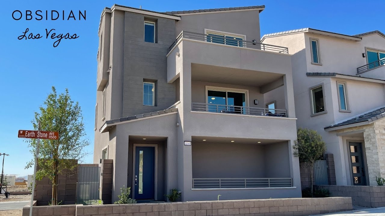 New Modern Homes For Sale Summerlin Las Vegas | $439k+ Multi Decks, 1,355sf Obsidian Woodside Homes