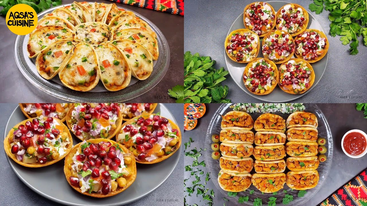 Iftar Party Platters 3 Recipes by Aqsa's Cuisine, Iftar Dawat Platter Chicken Shawarma, Chaat, Tacos