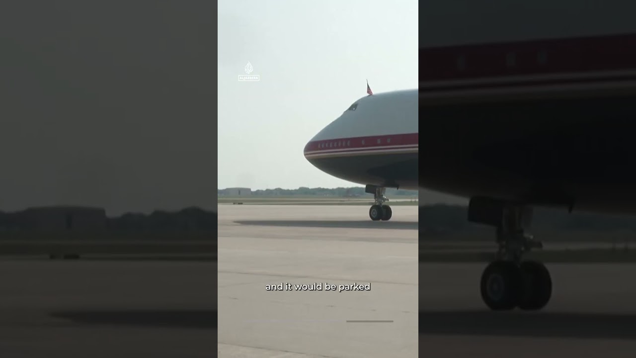 Trump takes first flight on new Qatar-gifted Air Force One | AJ #shorts