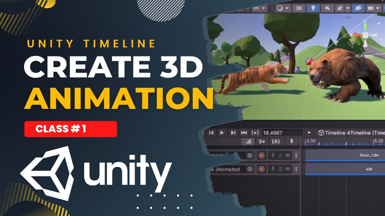 How to Create 3D Animations in Unity Timeline : Complete Unity Timeline beginner Series : Class # 1