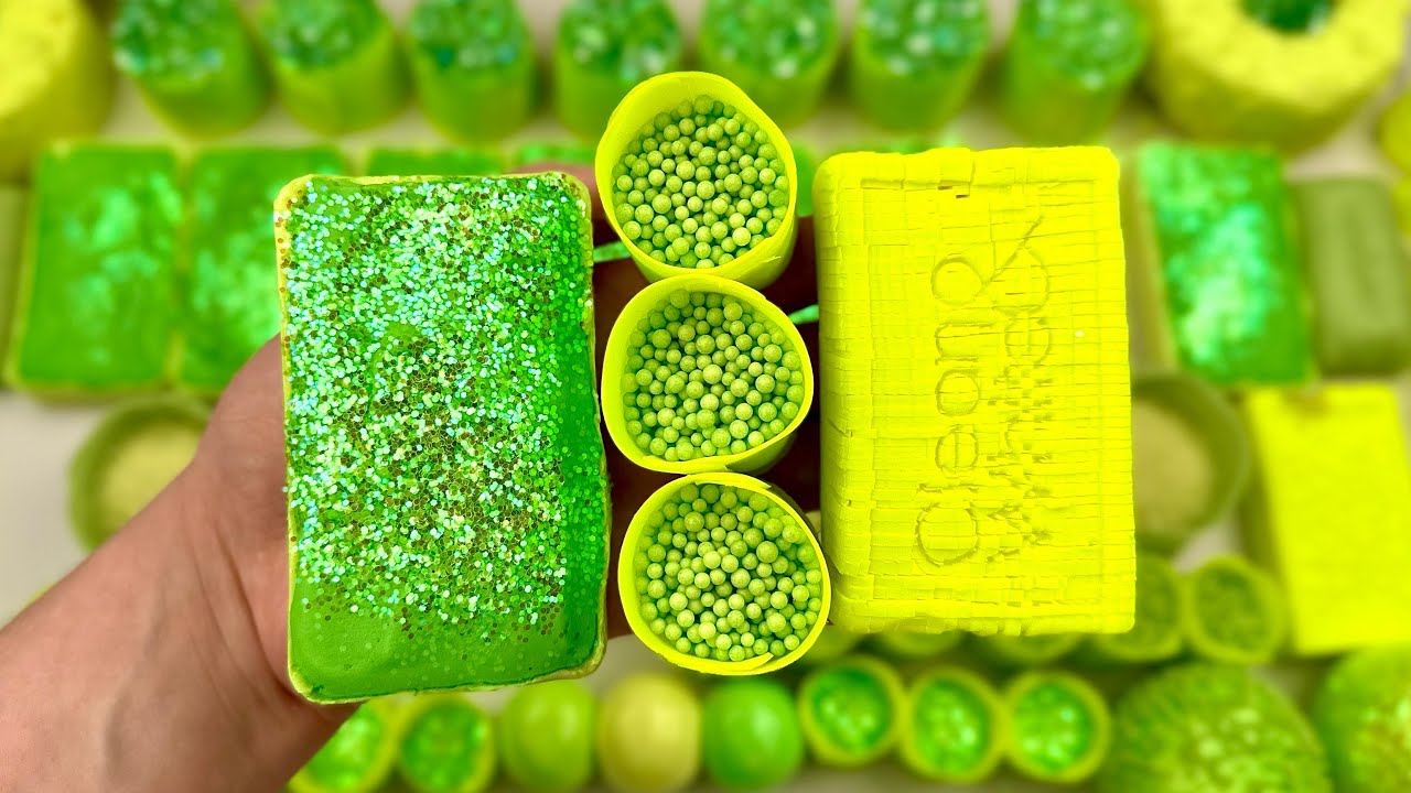 ASMR Oddly satisfying video 💛 Crushing foam boxes 💚 Clay crackling 💛 Cutting soap cubes 💚