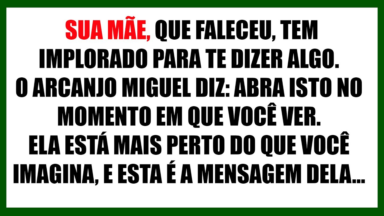 😱 ELA NÃO CONSEGUE DESCANSAR… O ARCANJO MIGUEL REVELOU O QUE SUA MÃE QUER TE DIZER!