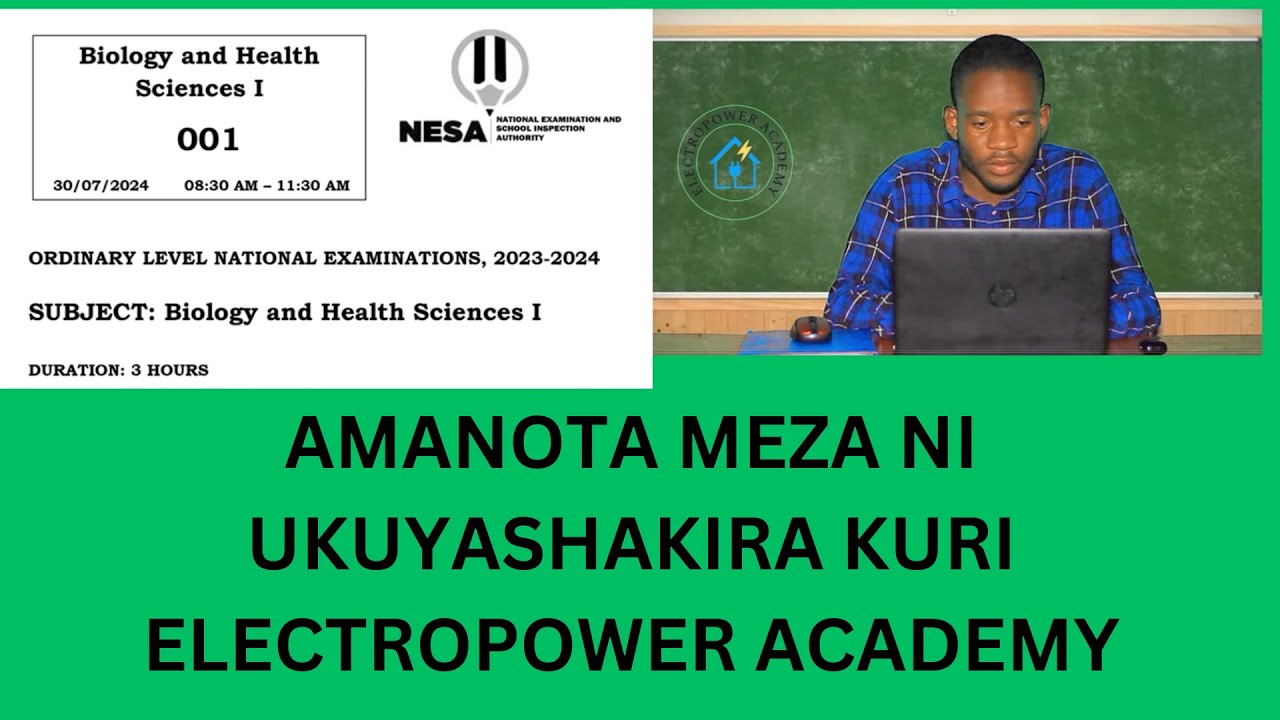 2024 NATIONAL EXAMINATION BIOLOGY I | O-LEVEL | MARKING GUIDE| ALL QUESTIONNS