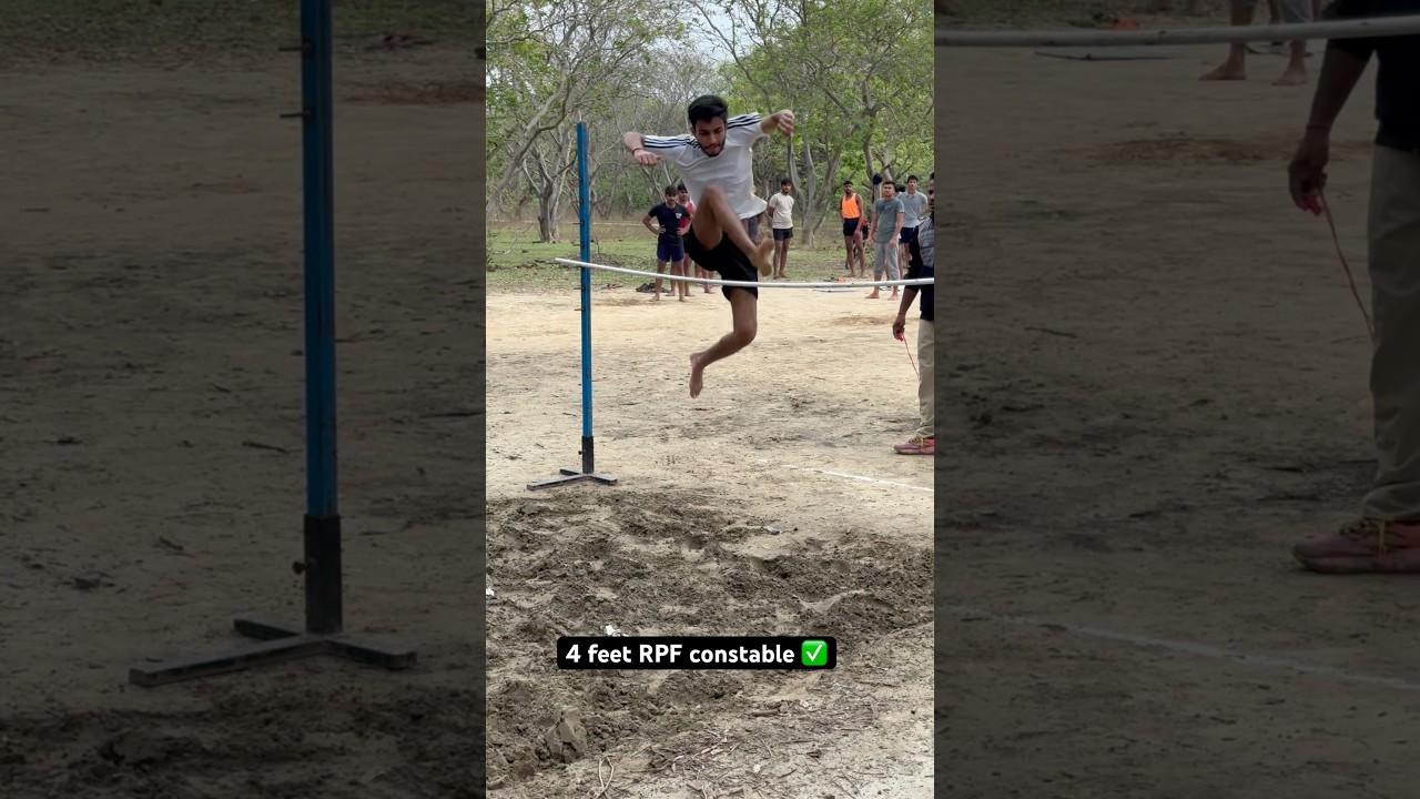 RPF Constable 4 Feet High jump practice #highjump #viral #trendingvideo