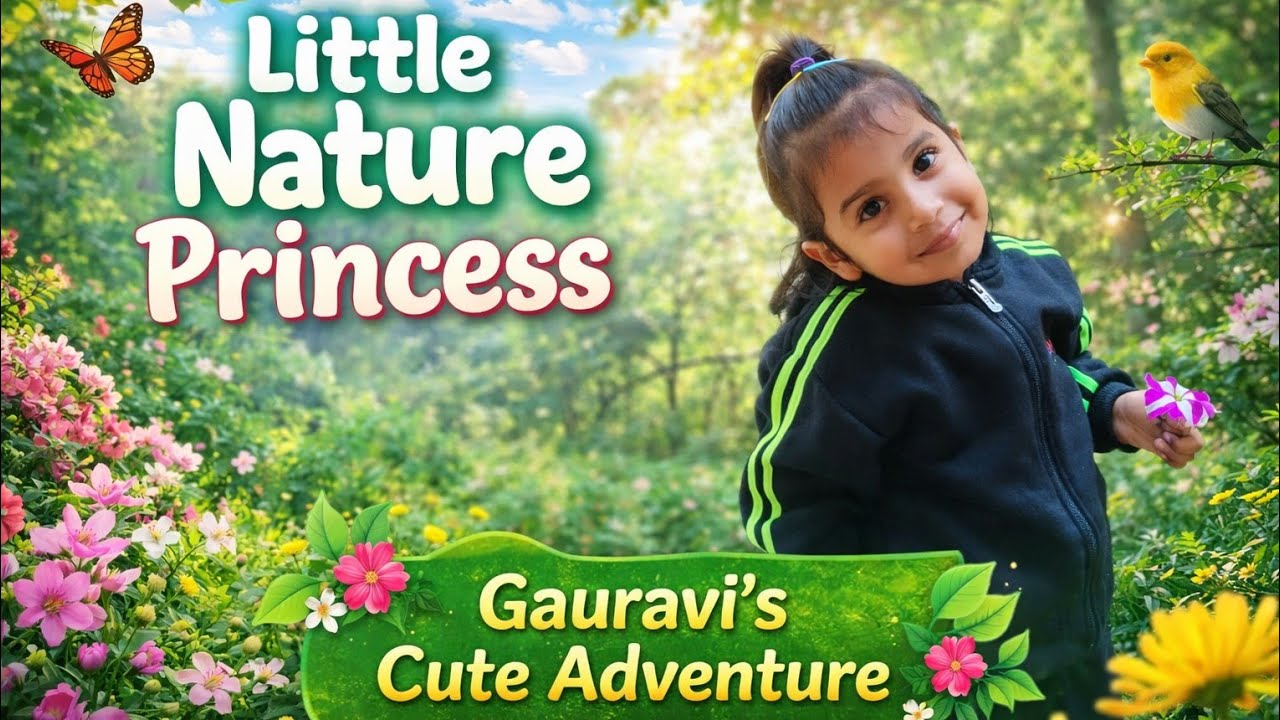 “Through Little Eyes 🌸 | Gauravi’s Beautiful Nature Walk”❤️🥰💕🤗