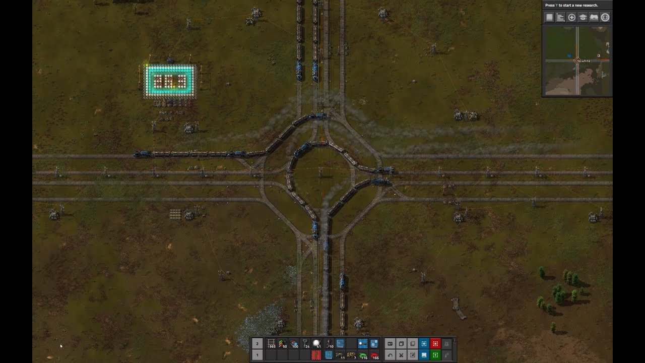 Factorio Quad-Rail Junctions