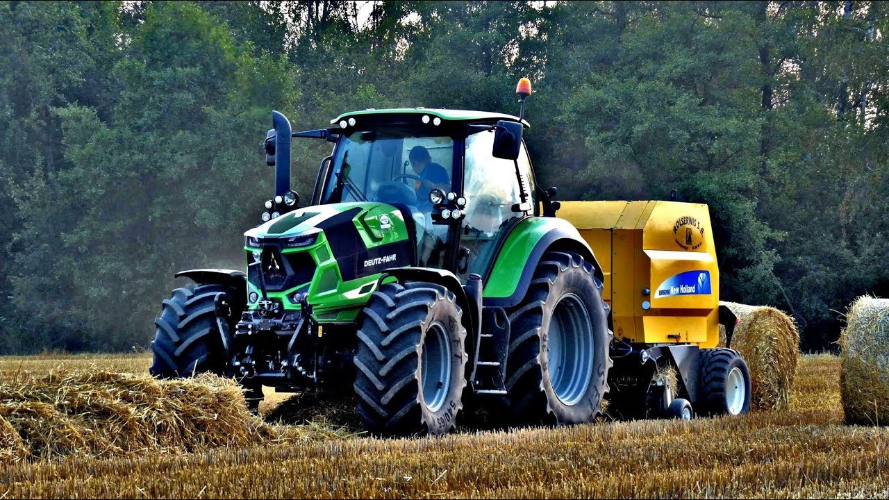 Prasowanie słomy 2019 ☆ Deutz Fahr 6155 ☆ New Holland BR6090