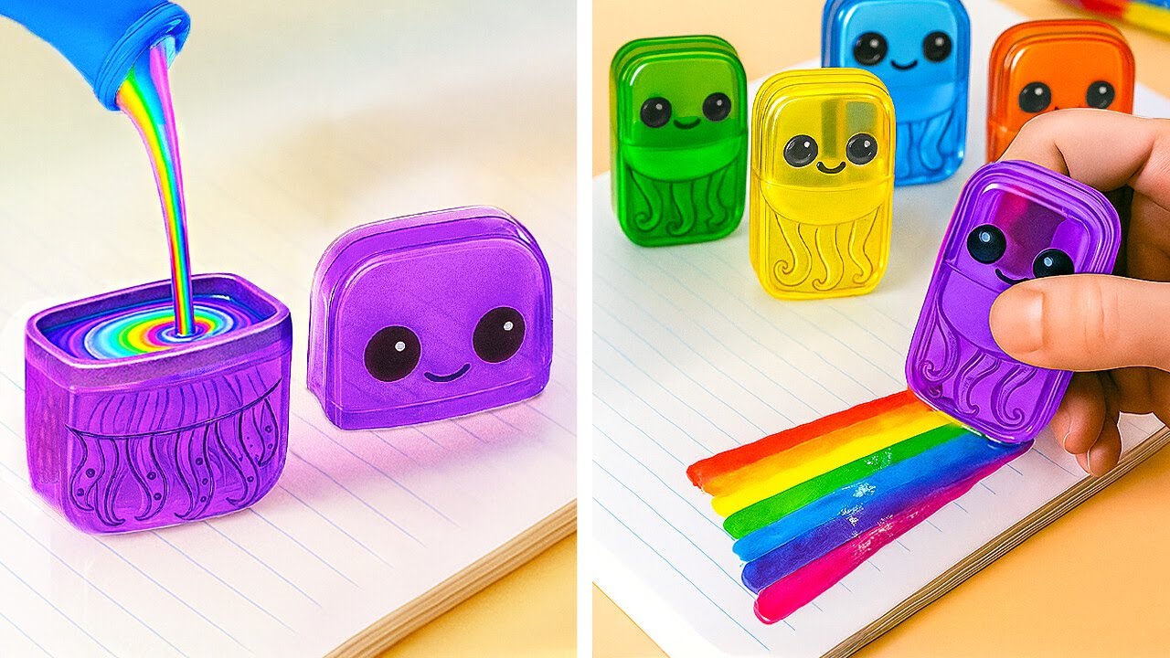 I TURNED MY SCHOOL SUPPLIES INTO SQUISHIES! 🤯 And They're Actually So Cool! Genius DIY Ideas!