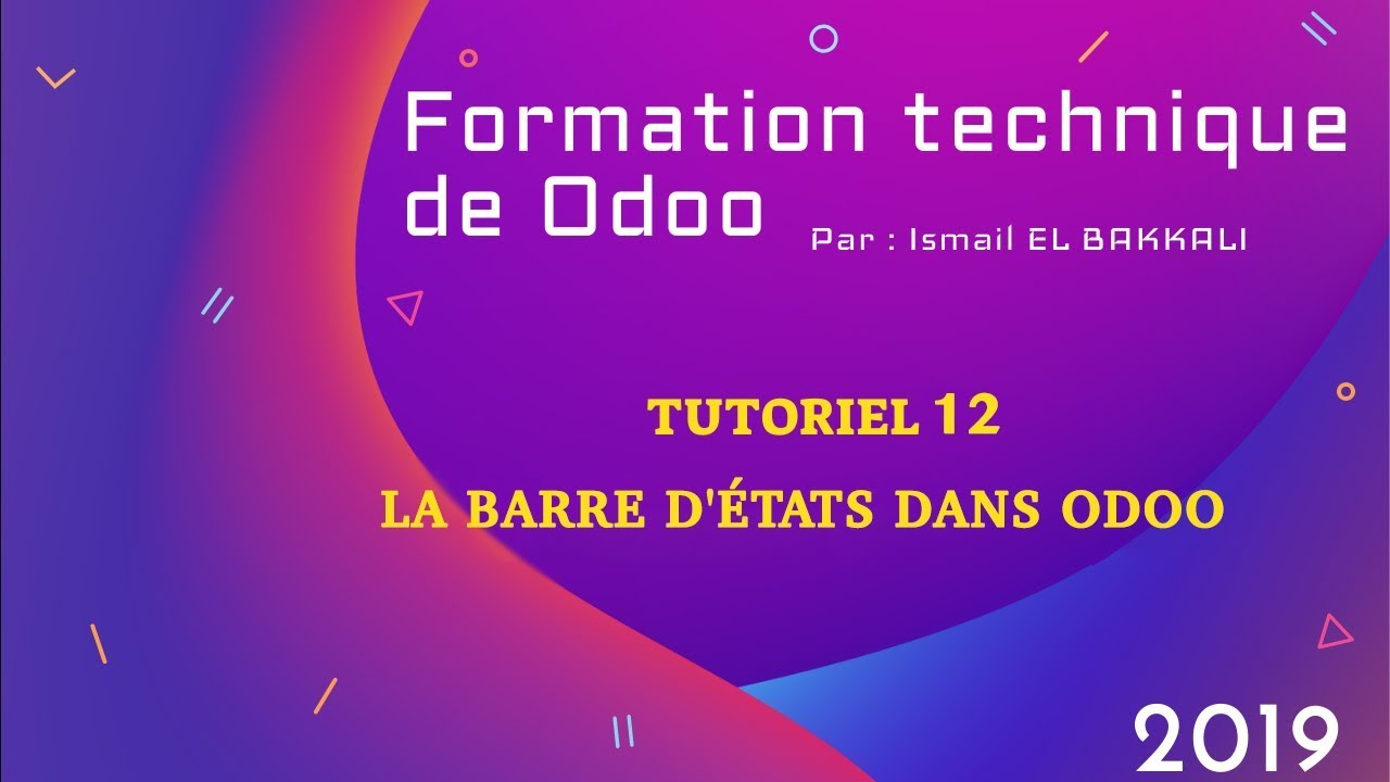 La bare d'états dans les formulaires Odoo
