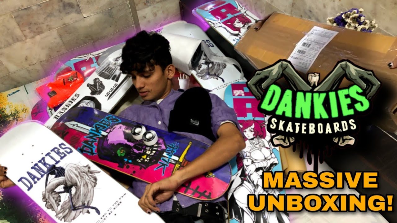 DANKIES SKATEBOARD MASSIVE UNBOXING!!