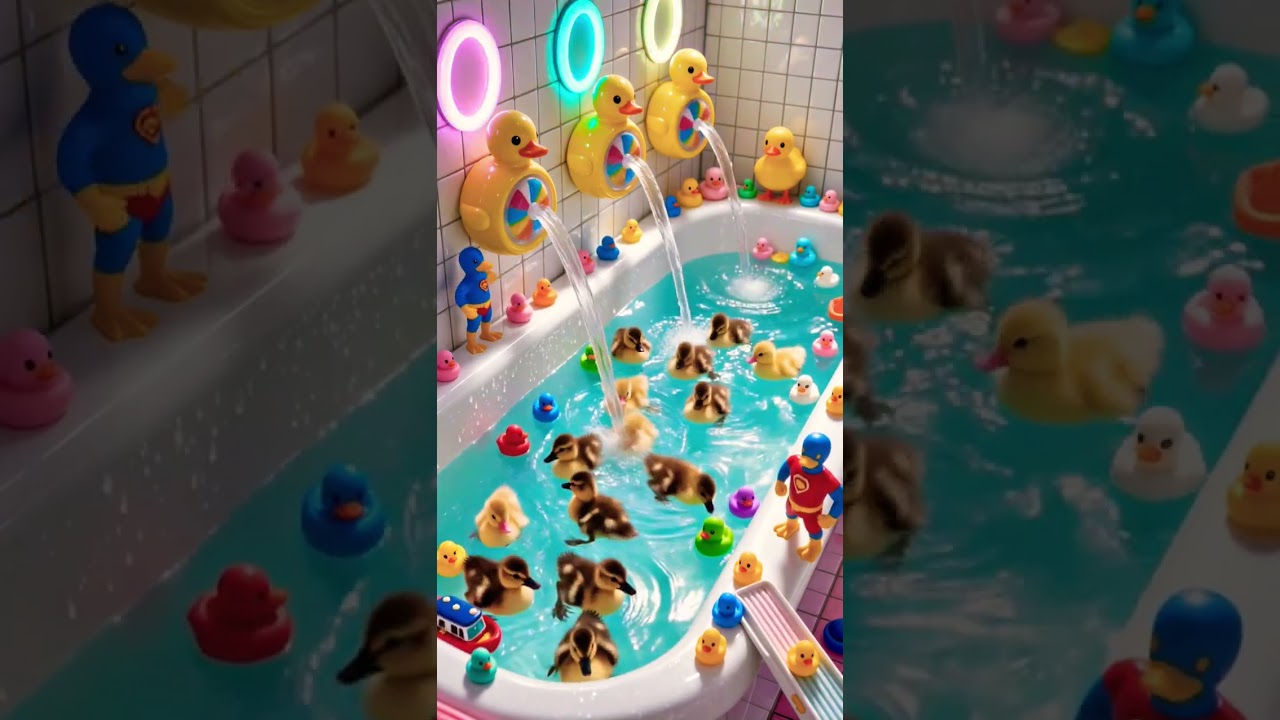 Cutest Chaos Ever: Ducks Take Over the Tub! 🦆💦&rdquo; #funny #cute #duck #shorts #short #viral #video #yt