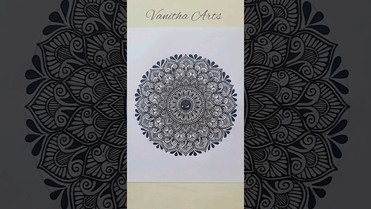 Mandala Art |#shorts #satisfying #creative #mandalaart #vanithaarts