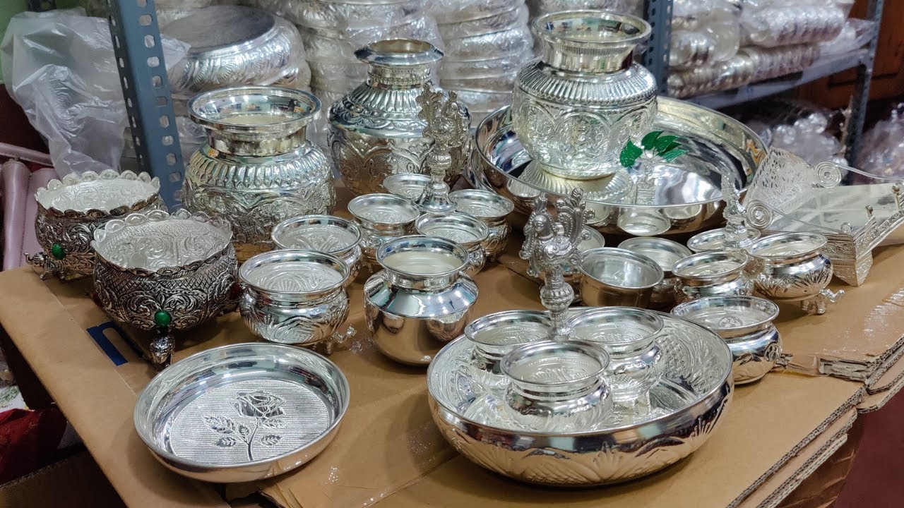 ಜರ್ಮನ್ ಸಿಲ್ವರ್ ಪೂಜಾ ವಸ್ತುಗಳು | German Silver Latest Collection | Bangalore Shopping