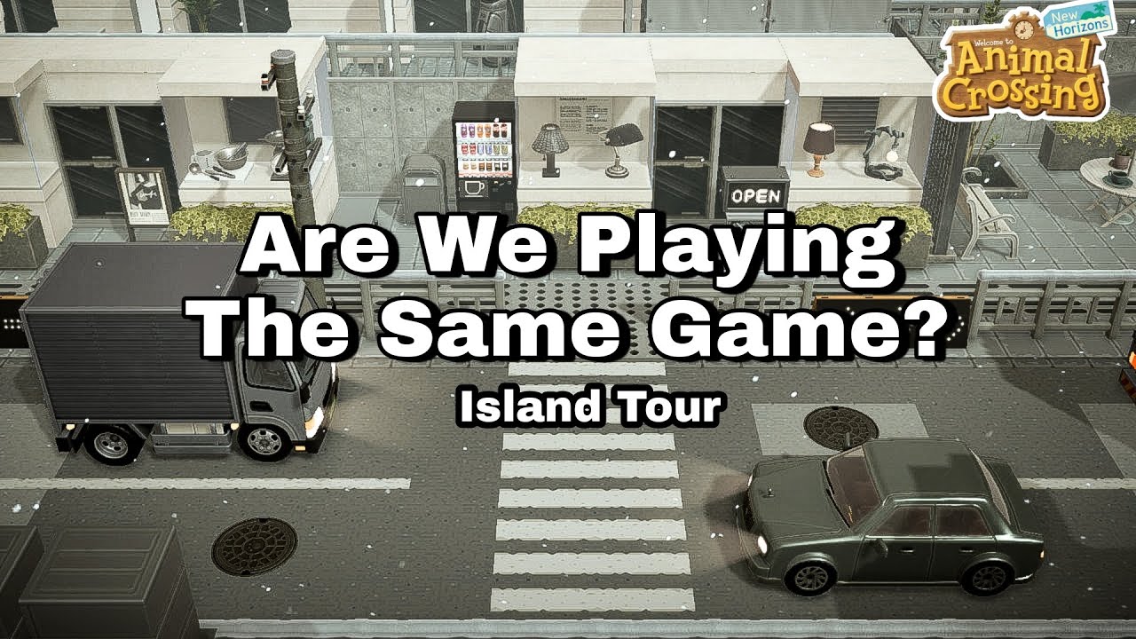 IS THIS EVEN ACNH?//REALISTIC URBAN MONOTONE CITY//CITY ISLAND//ANIMAL CROSSING:NEW HORIZONS