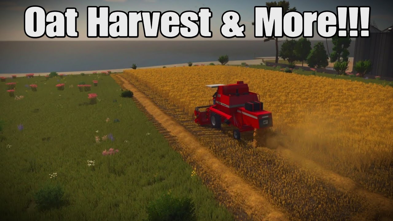 Ronîda Island: Solo: Episode #1. Oat Harvest + Baling Straw & Mowing Complete!!! FS25 PS5.
