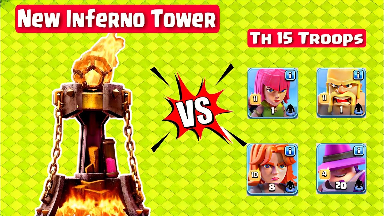 Will COC troops survive TH 15 Inferno Tower's wrath?! - Clash of Clans