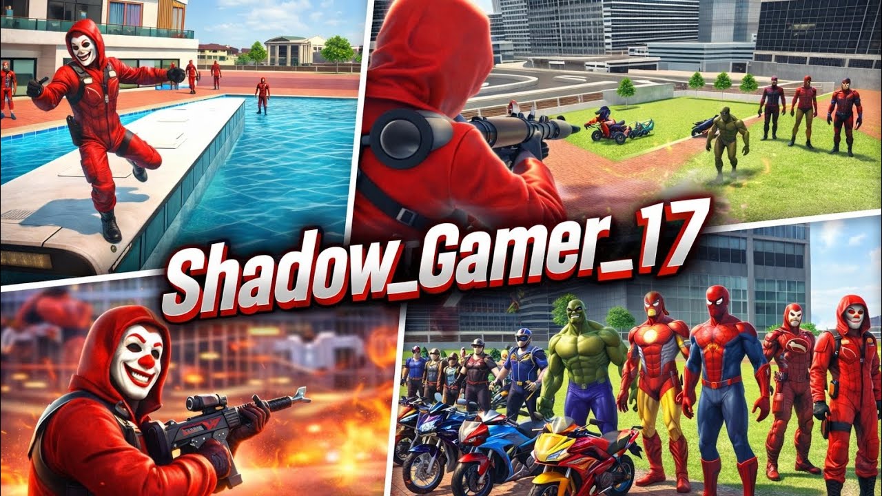 Shadow_Gamer vs Superheroes😱Biggest City Fight Ever! Open World Chaos💯 Indian Theft Auto Simulator🇮🇳