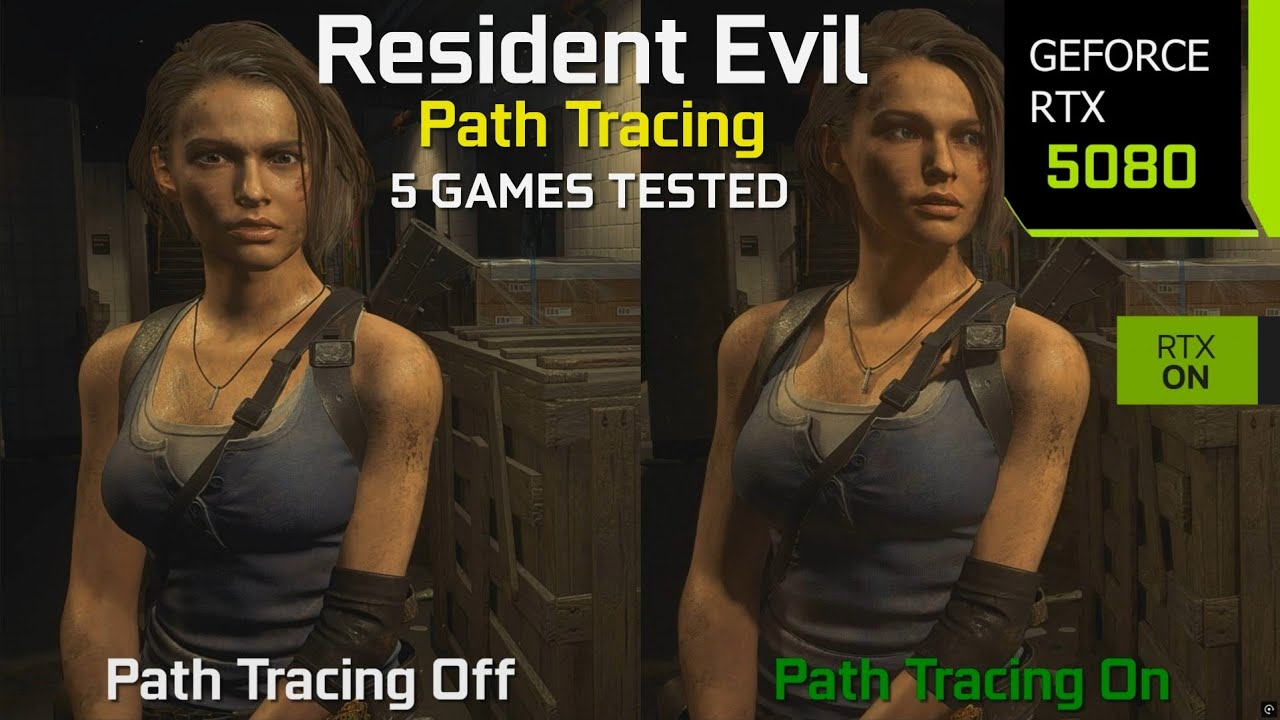Path Tracing in 5 Resident Evil Games - The Ultimate RE Engine Path Tracing Comparison | RTX 5080